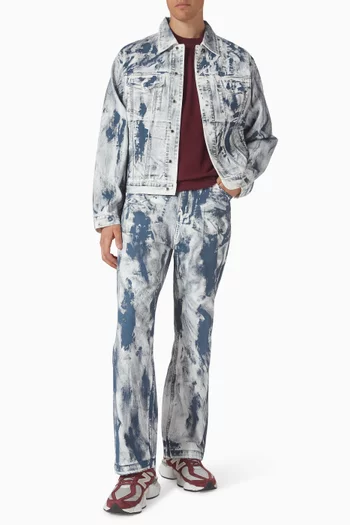 Paint-effect Jeans in Denim