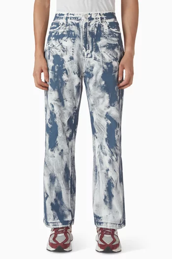 Paint-effect Jeans in Denim