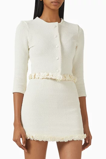 Harlan Floral-detail Crop Jacket