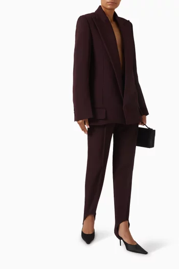 Dropped-lapel Blazer in Wool Crepe