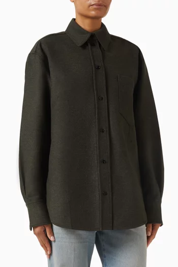 قميص بيجاما بصف بأزرار