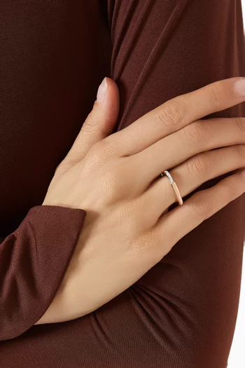 Rocky Diamond Ring in 14kt Rose & White Gold