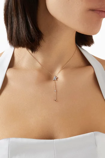 Comet Diamond Necklace in 18kt Rose Gold