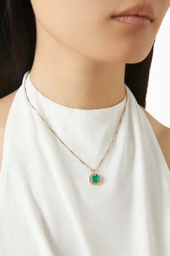 قلادة روبين مرصعة بالماس ذهب أصفر عيار 9