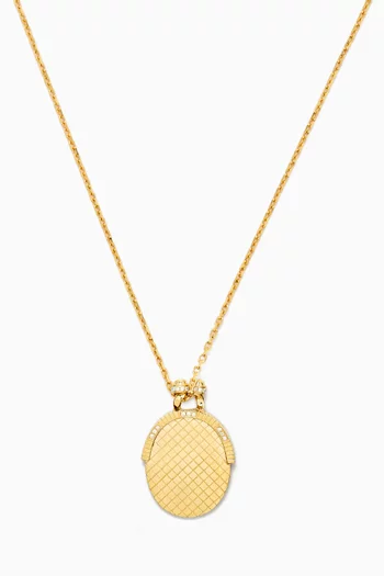 Oval Minaudière Pendant Necklace in 9kt Gold