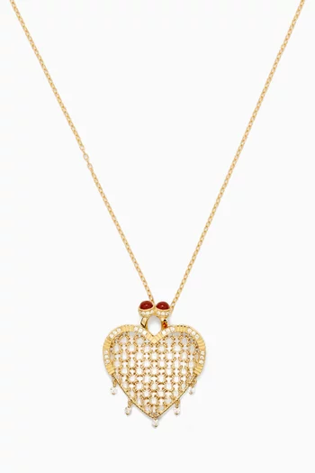 Heart Minaudière Diamond Pendant Necklace in 9kt Gold