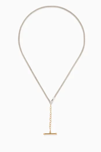 قلادة الكيمي باربيل فضة وذهب