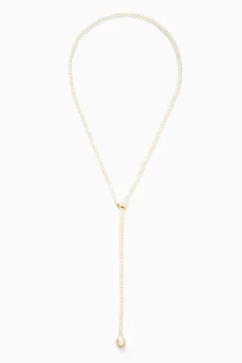 قلادة كوزيت بسلسلة متدلية مزينة بلؤلؤ