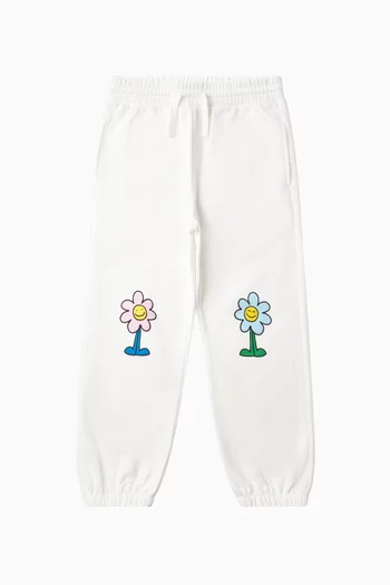 Floral-print Sweatpants in Cotton