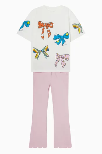 Scalloped-edge Jeans in Cotton-gabardine