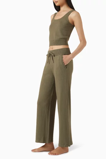 Recycled Sweater Pants in Cotton-blend
