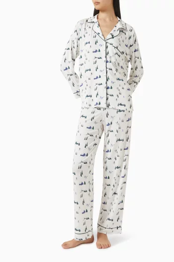 Gisele Printed Long Pyjama Set in TENCEL™ Modal