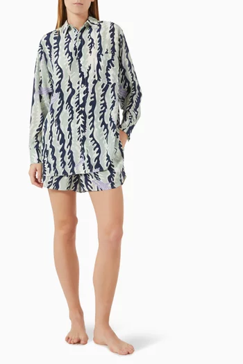 Kick Marina Wave Pyjamas in Silk Crêpe de Chine