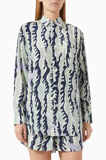 Kick Marina Wave Pyjamas in Silk Crêpe de Chine