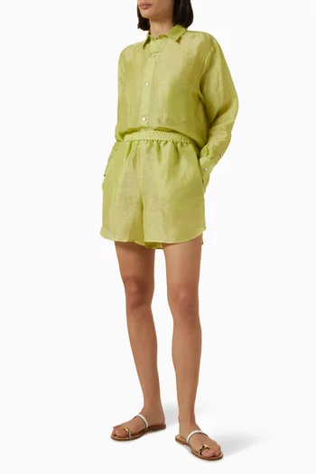 Kick Celery Pyjamas in Linen-Silk