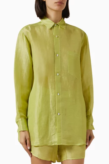 Kick Celery Pyjamas in Linen-Silk