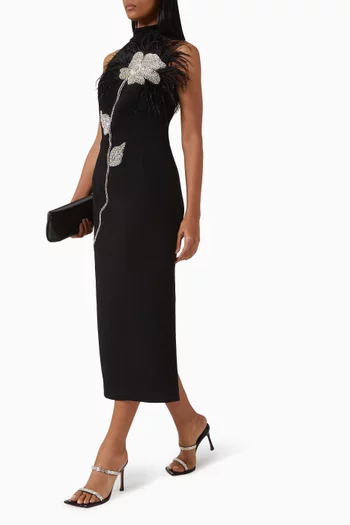 Starlight Crystal-embellished Midi Dress