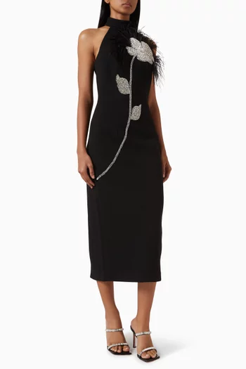 Starlight Crystal-embellished Midi Dress