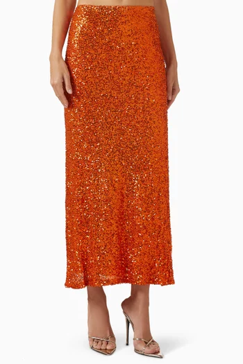 تنورة دوريس مطرزة بالترتر