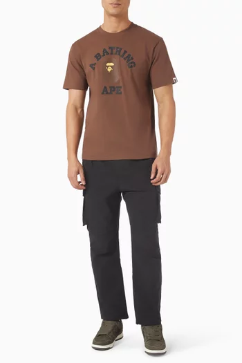 تي شيرت بتصميم جامعي قطن