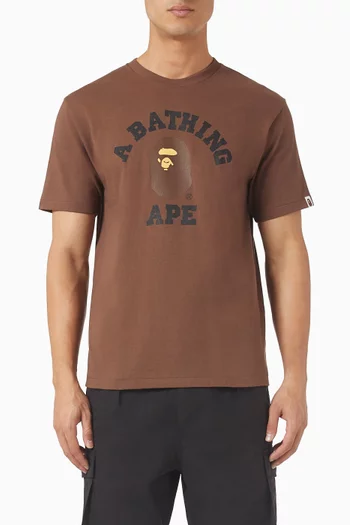 تي شيرت بتصميم جامعي قطن