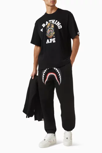 1st Camo Shark Seijin College T-shirt in Cotton