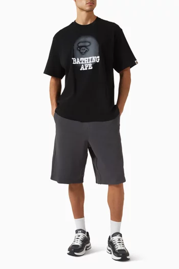 Logo Knee-length Sweat Shorts in Cotton-blend