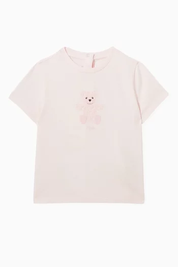 Bear Graphic T-shirt in Cotton