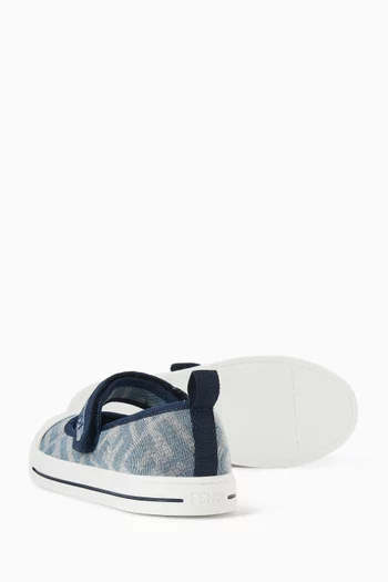 Laser Ballet Flats in Denim