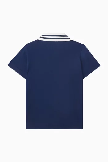 Logo-embroidered Polo Shirt in Cotton-pique