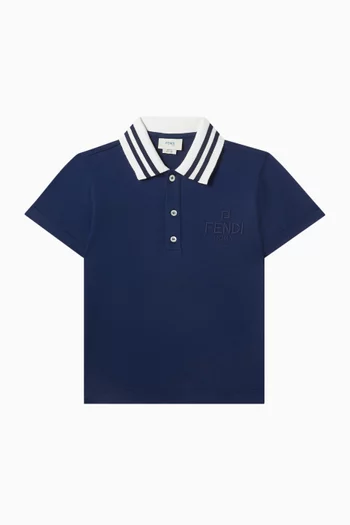 Logo-embroidered Polo Shirt in Cotton-pique