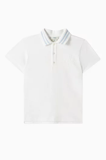 Logo-embroidered Polo Shirt in Cotton-piqué