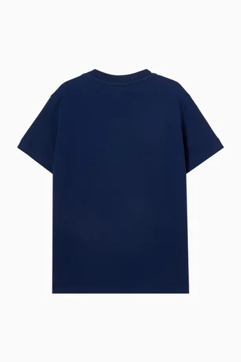 Logo-embroidered T-shirt in Cotton