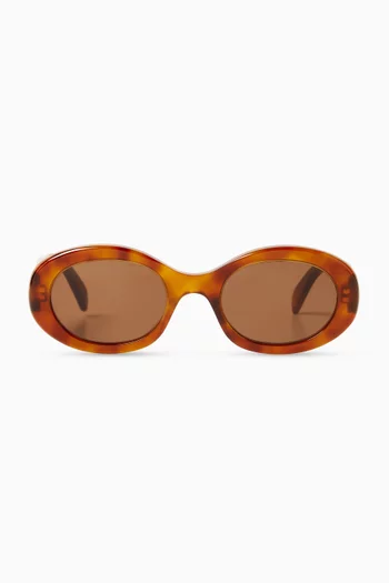 Triomphe Oval Sunglasses in Acetate