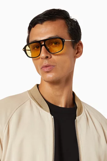 Aviator Sunglasses in Acetate & Metal