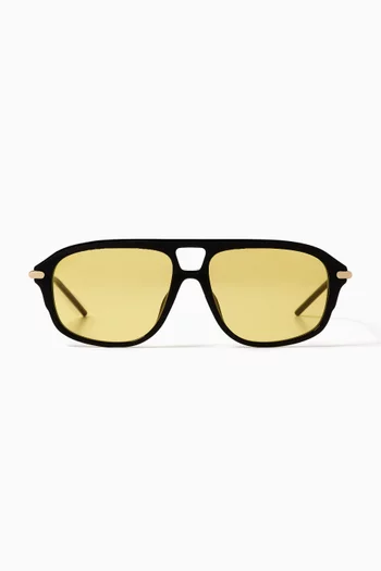 Aviator Sunglasses in Acetate & Metal