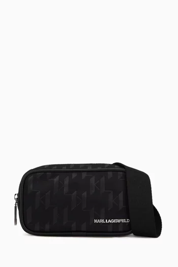 K/Monogram Crossbody Bag in Canvas