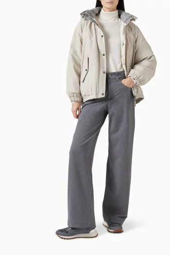 Water-resistant Down Jacket in Techno Cotton