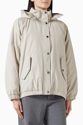 Water-resistant Down Jacket in Techno Cotton