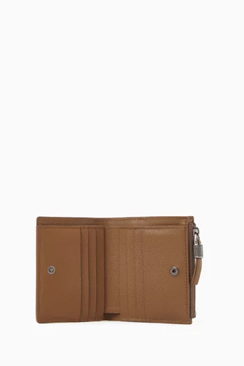 Logo Bi-fold Wallet in Leather