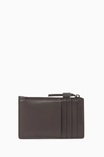 Zip Card Case in Calfskin