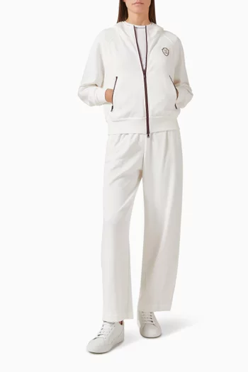 Logo Zip Jacket in Pique-knit