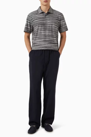 Stripped Polo Shirt in Cotton