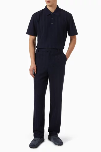 Chevron Polo Shirt in Cotton