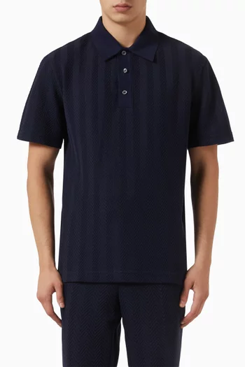Chevron Polo Shirt in Cotton