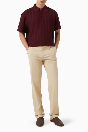 Chevron Polo Shirt in Cotton
