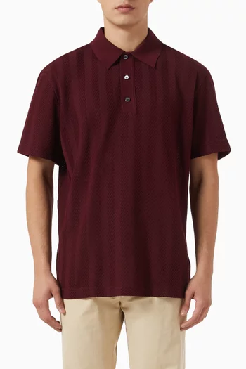 Chevron Polo Shirt in Cotton