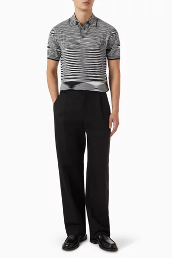 Slub Polo Shirt in Cotton