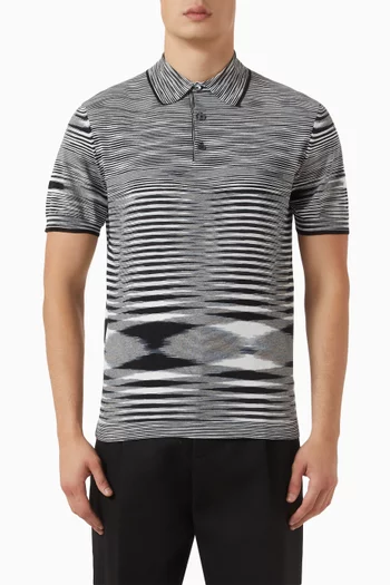 Slub Polo Shirt in Cotton