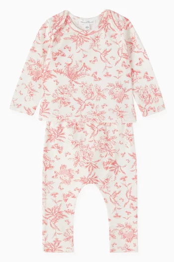 Graphic-print Pyjama Set in Cotton